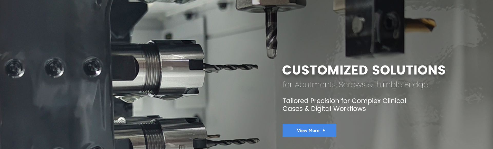 custom dental implant components CNC machining for abutment and implant screw OEM production