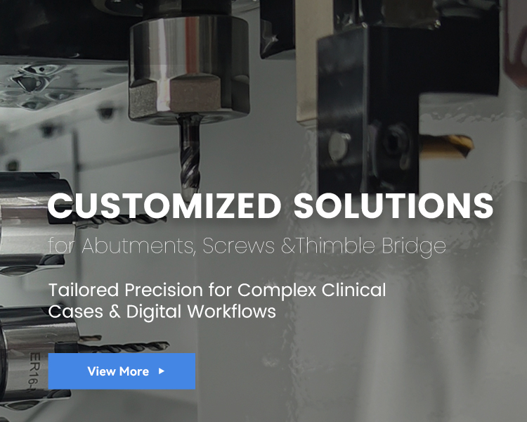 custom dental implant components CNC machining for abutment and implant screw OEM production